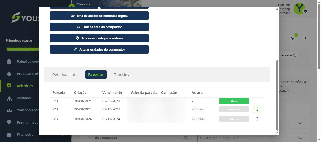 Clique no ícone de menu.