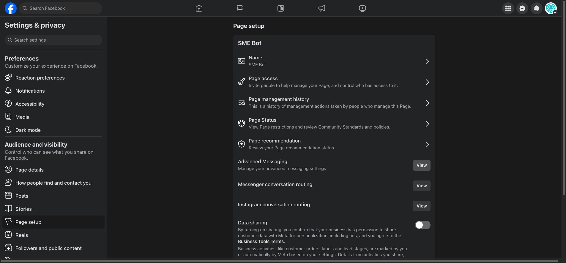 At Advanced Messaging, Click on "View".