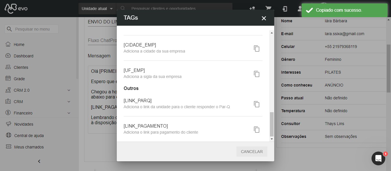 Click on "CANCELAR"