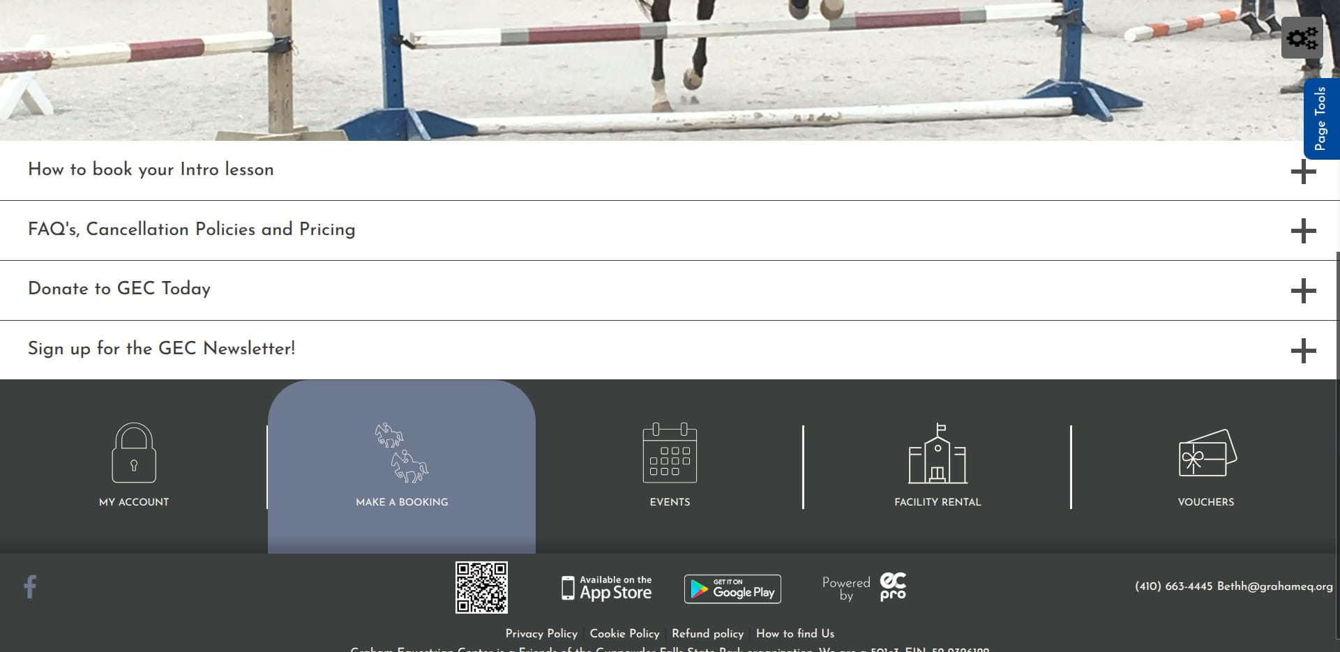 Click on Make a Booking