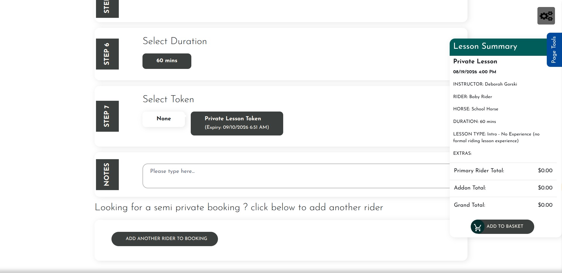 Notice that over in the Lesson Summary window, the cost is $0.00 because the token is applied.