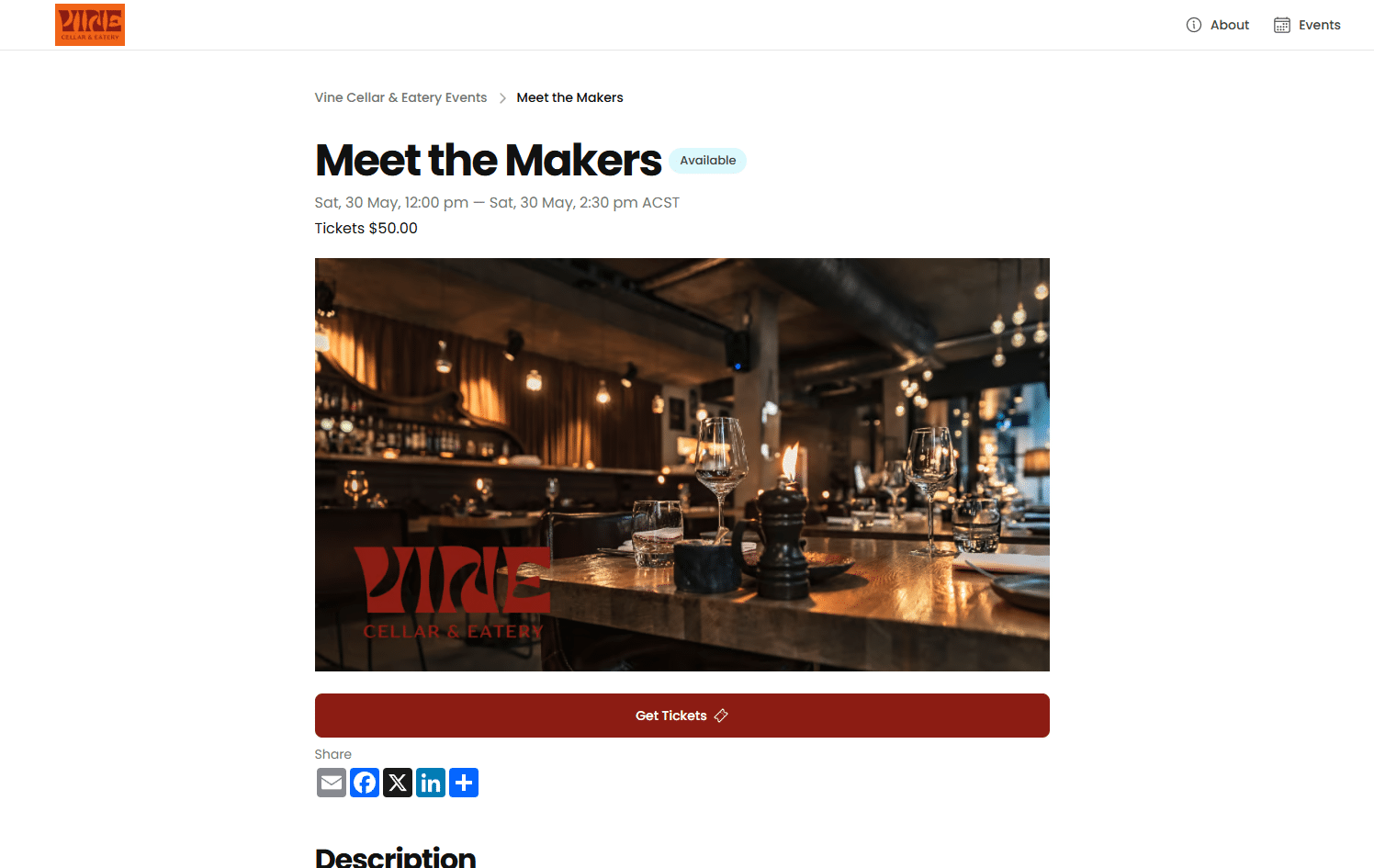 Your event is now live and ready for ticket sales. 