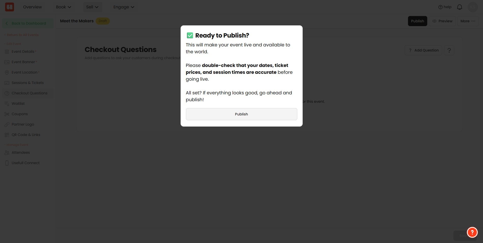 Click on "Publish"