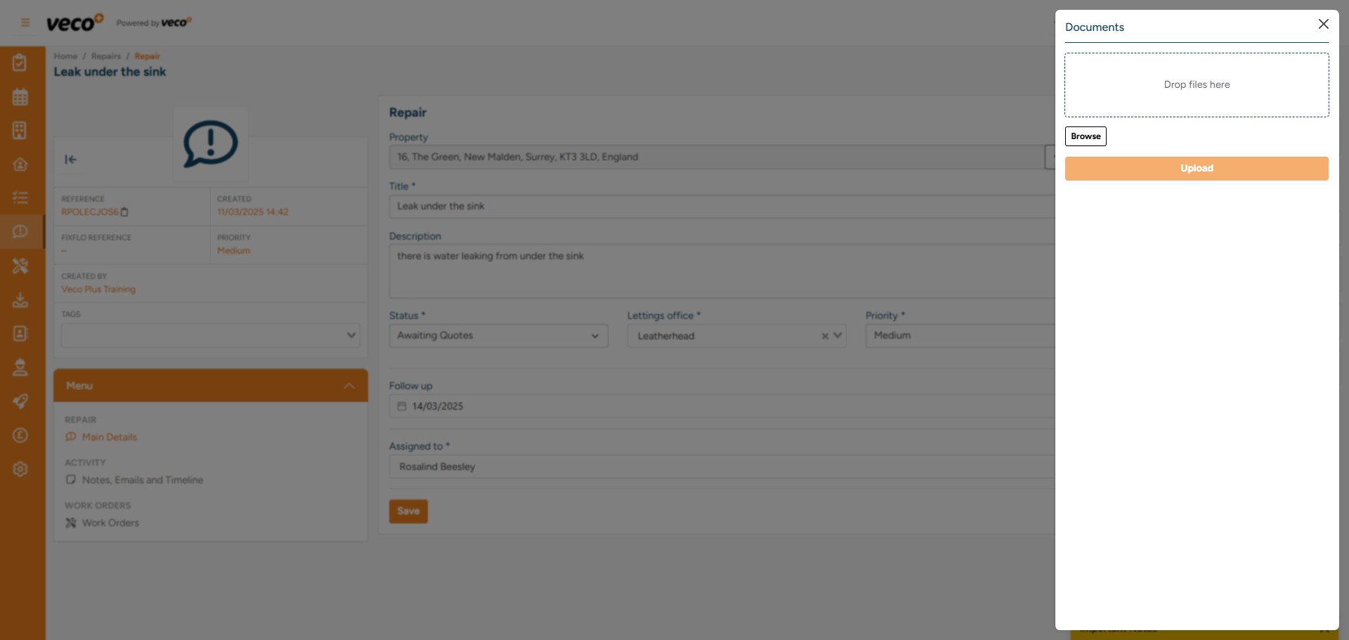 Then, select ‘Browse’ or drag and drop files into the drop box and select ‘Upload’