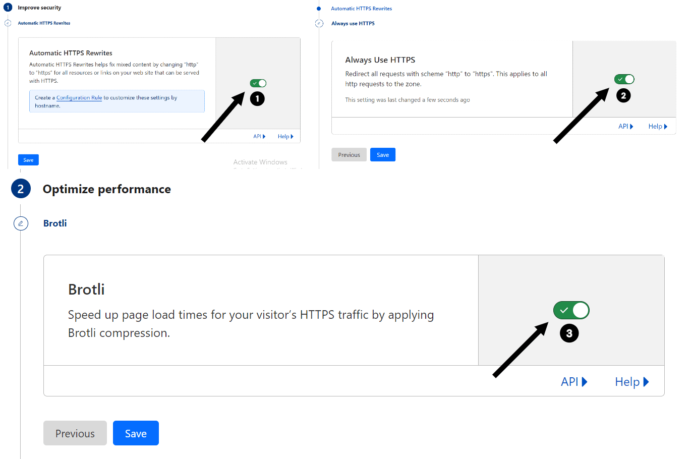 The below steps are optional which can be enabled for better perfomance and security