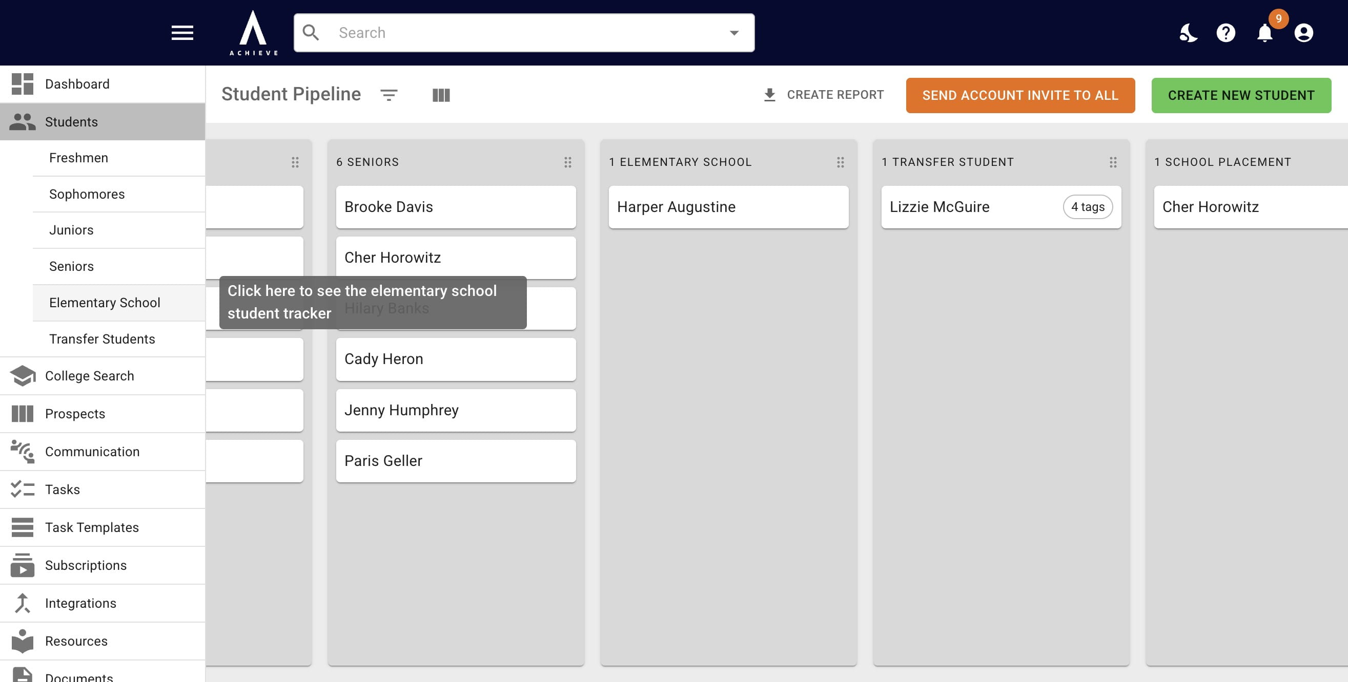 You'll also see a new customizable milestone tracker on the left-hand side for that new category