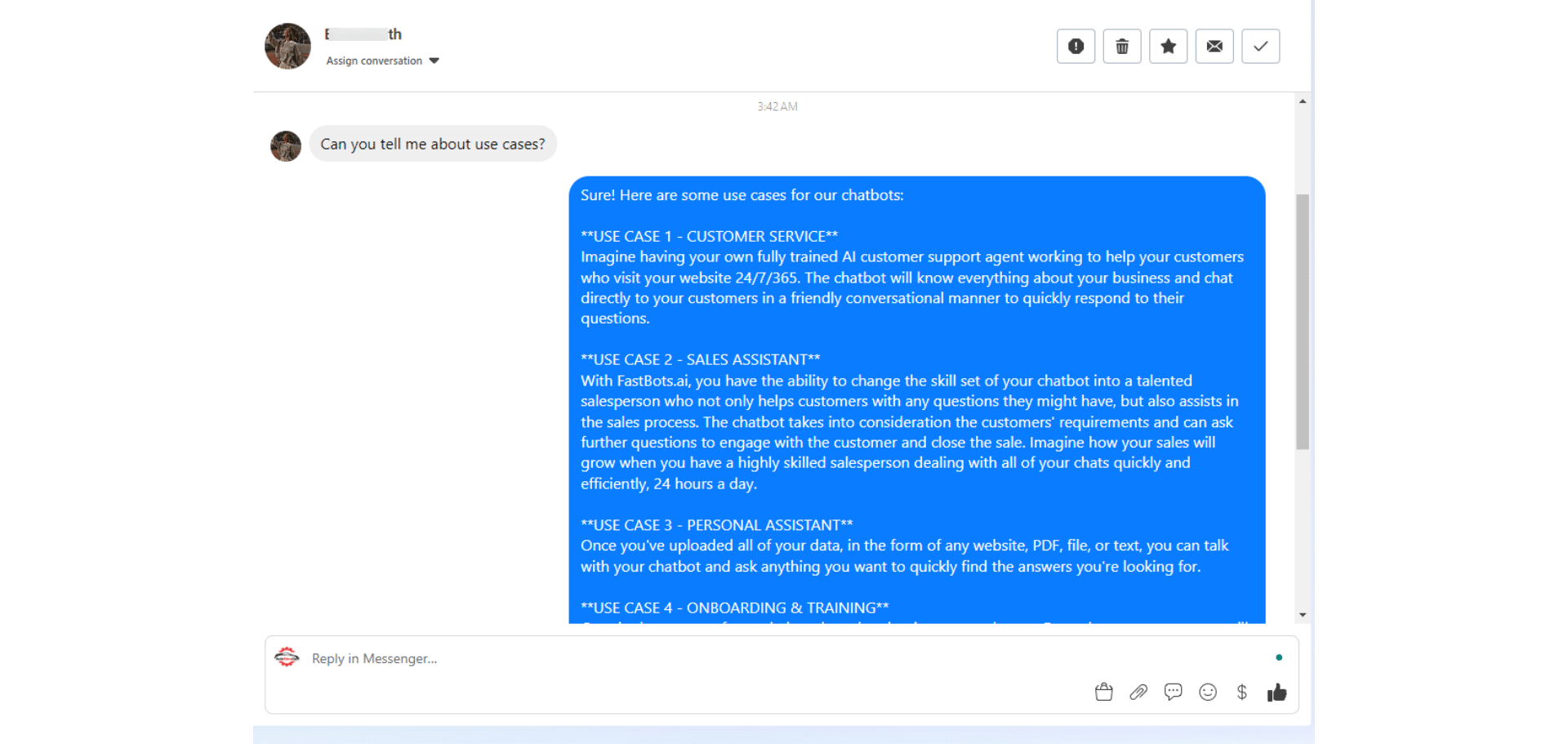 You can also login to Messenger app and see the conversation there. 