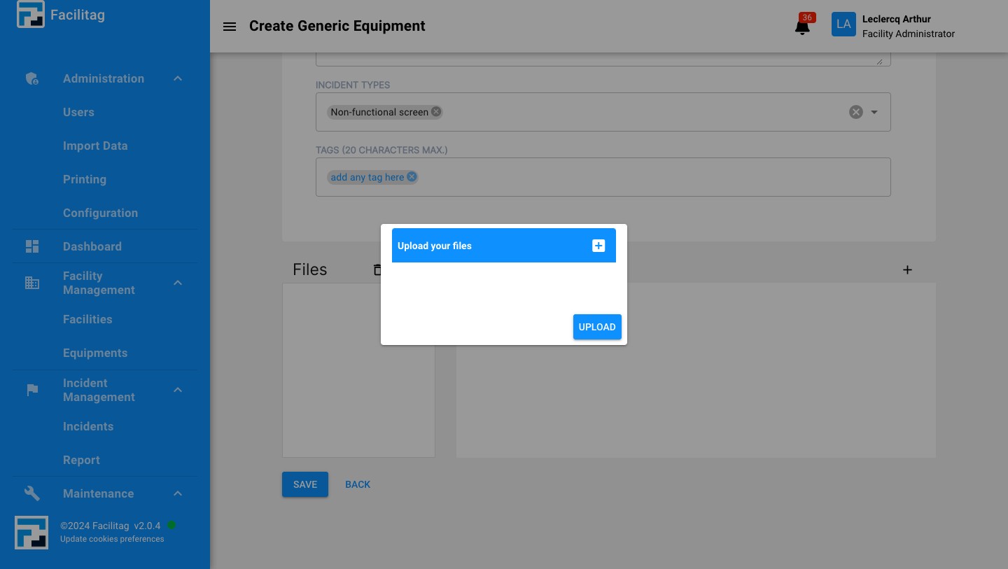 Select the right file and upload it