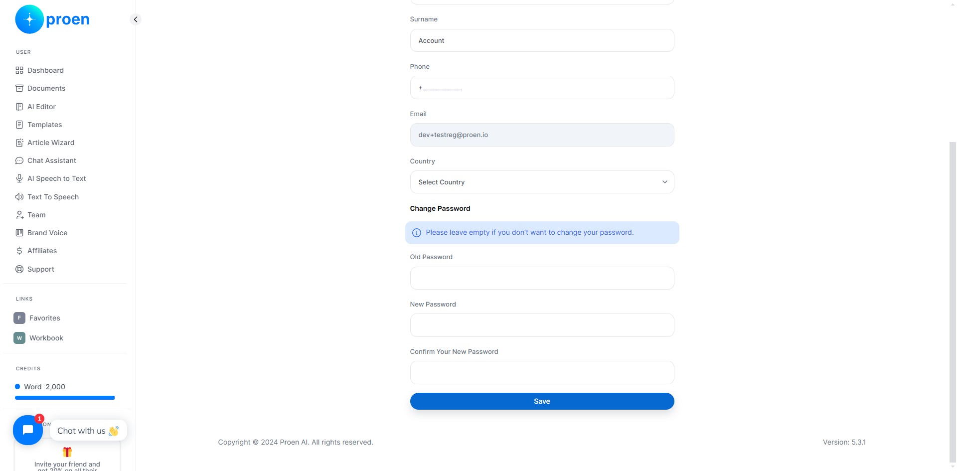 Click on "Save" to save any changes you made.
