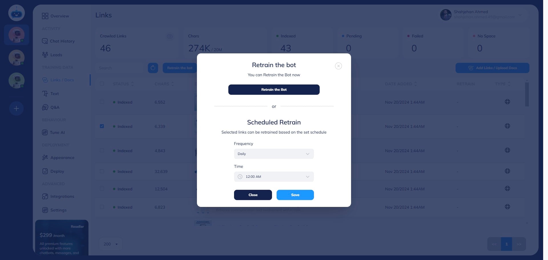 After selecting the frequency, click on Time option.