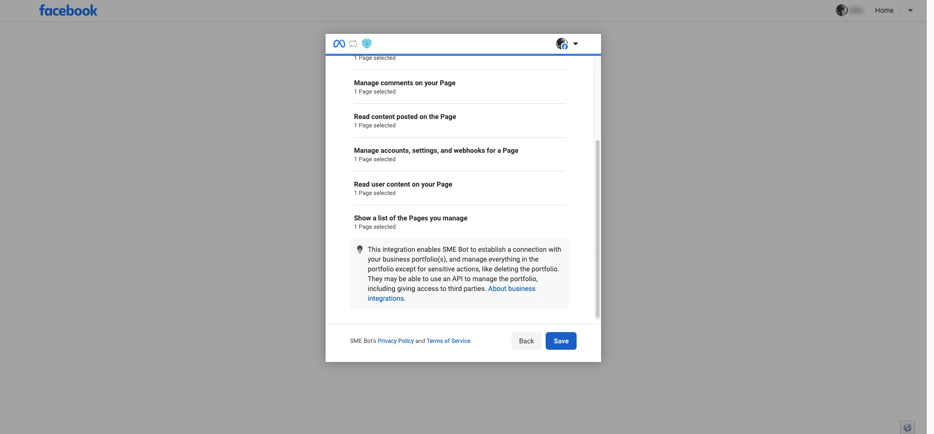 Review the access and Click "Save".