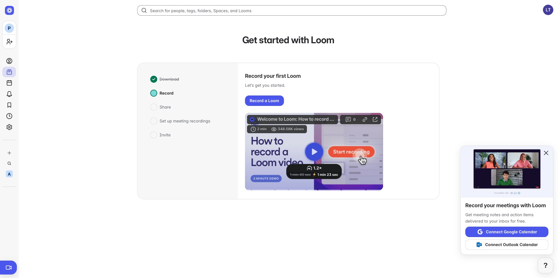 Voila!, You can now begin using Loom