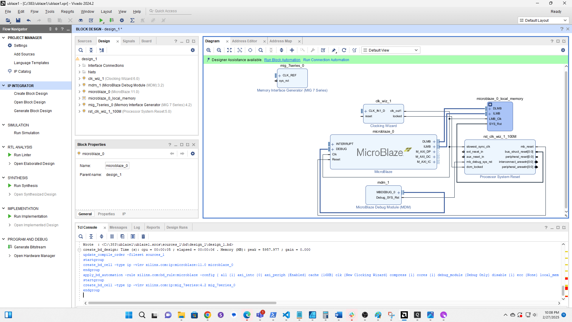 Click Run Block Automation