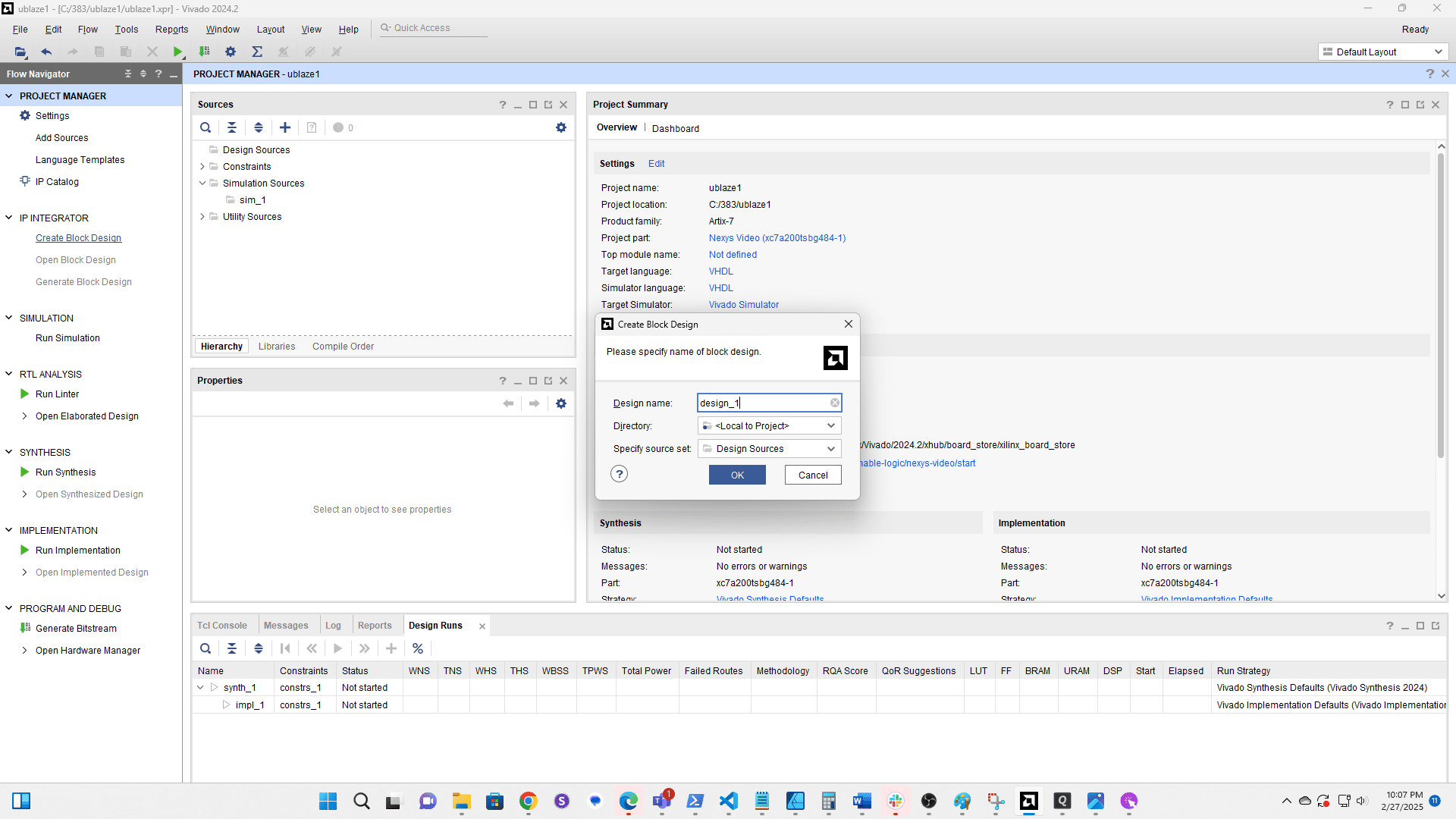 Accept the default name