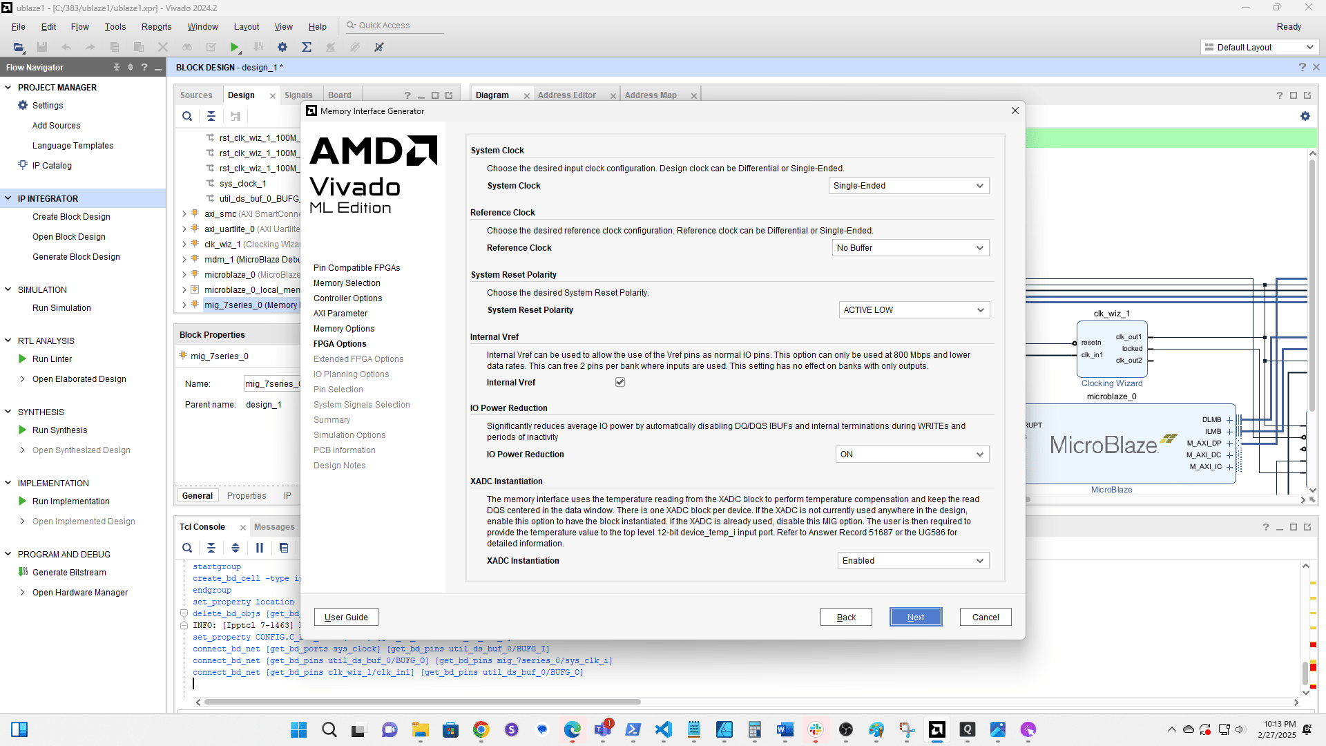 Change the System Clock configuration to No Buffer