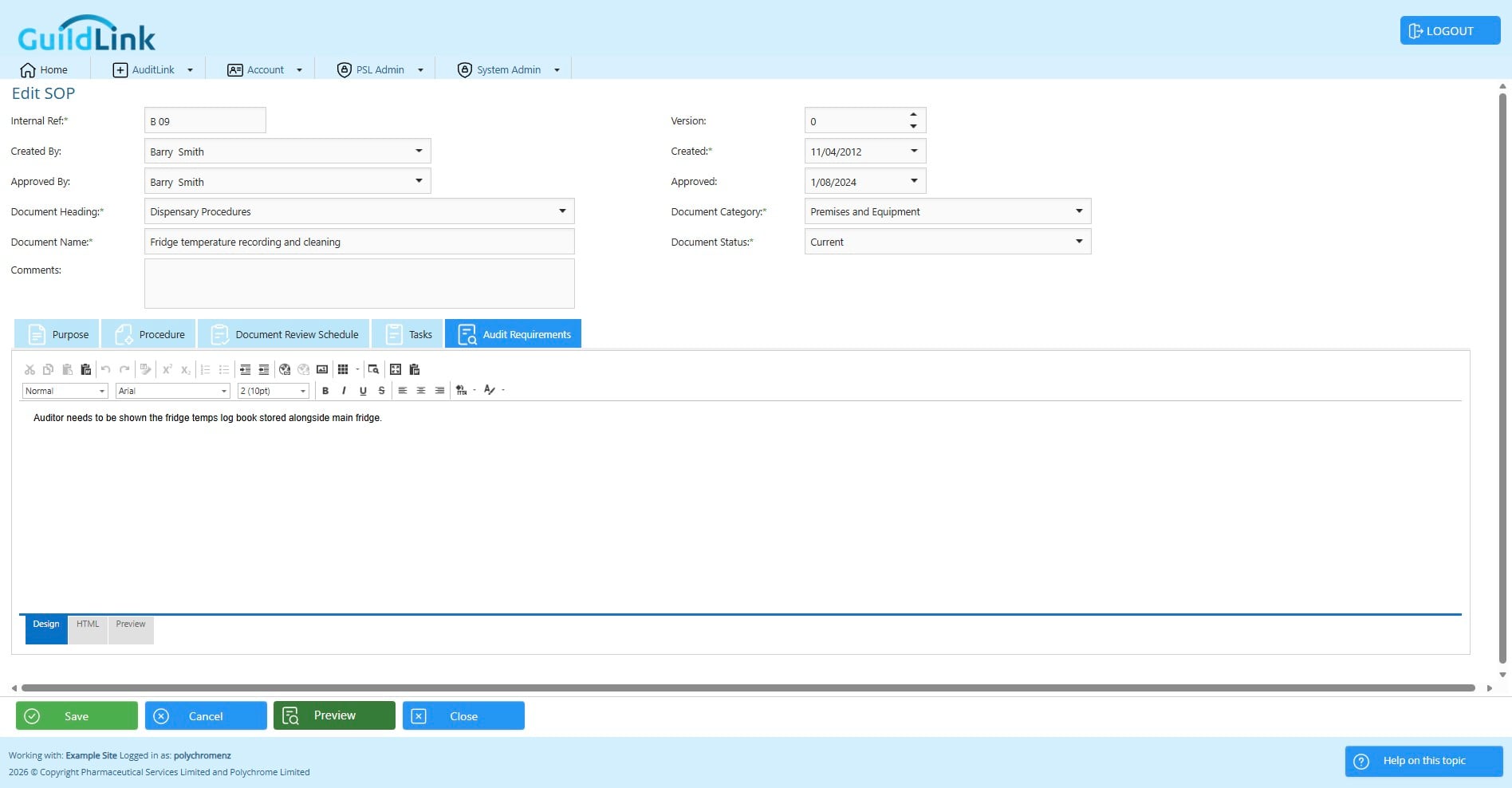 You can always preview your changes but be sure to save any changes first so they are shown in the report.