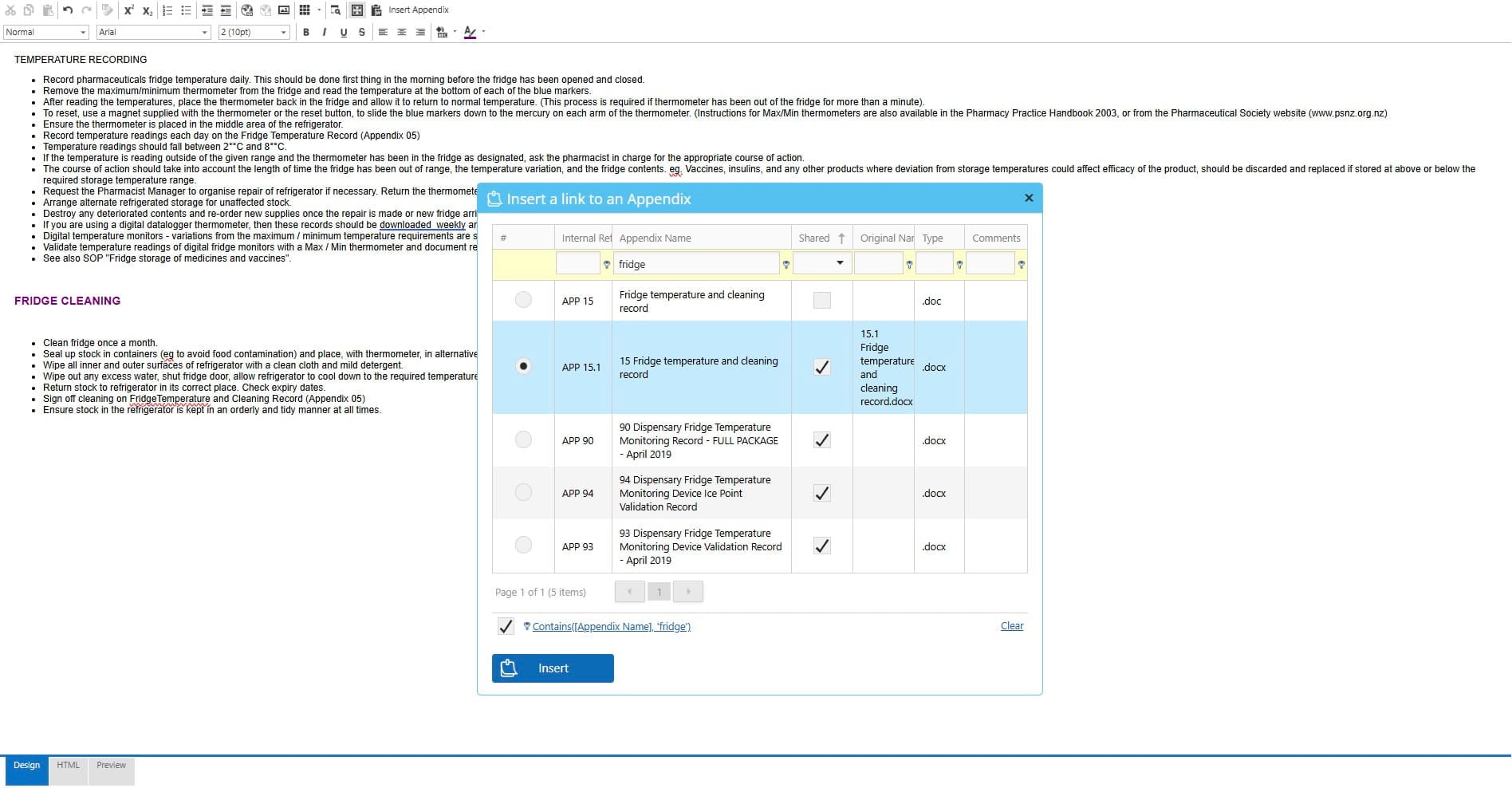 Click on "Insert"