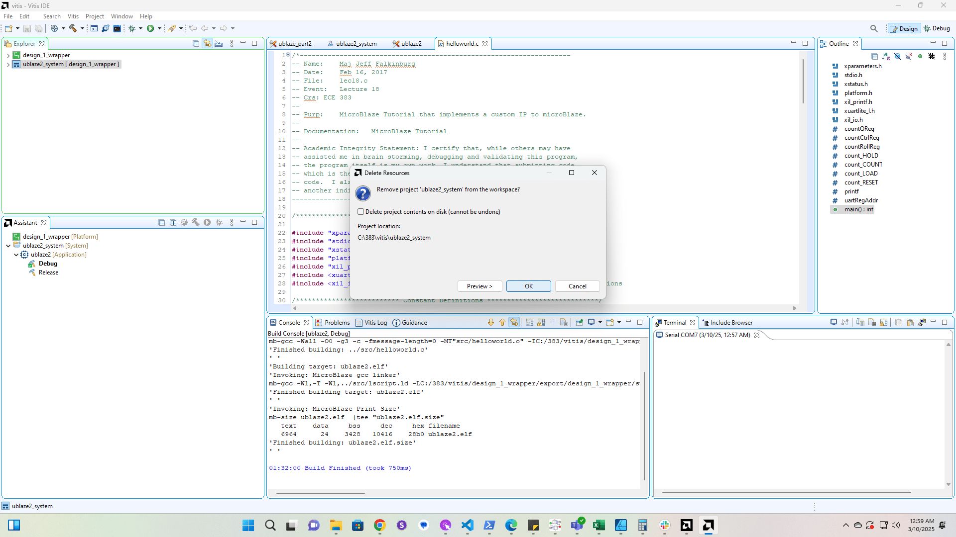 Delete the platform and application without deleting from disk