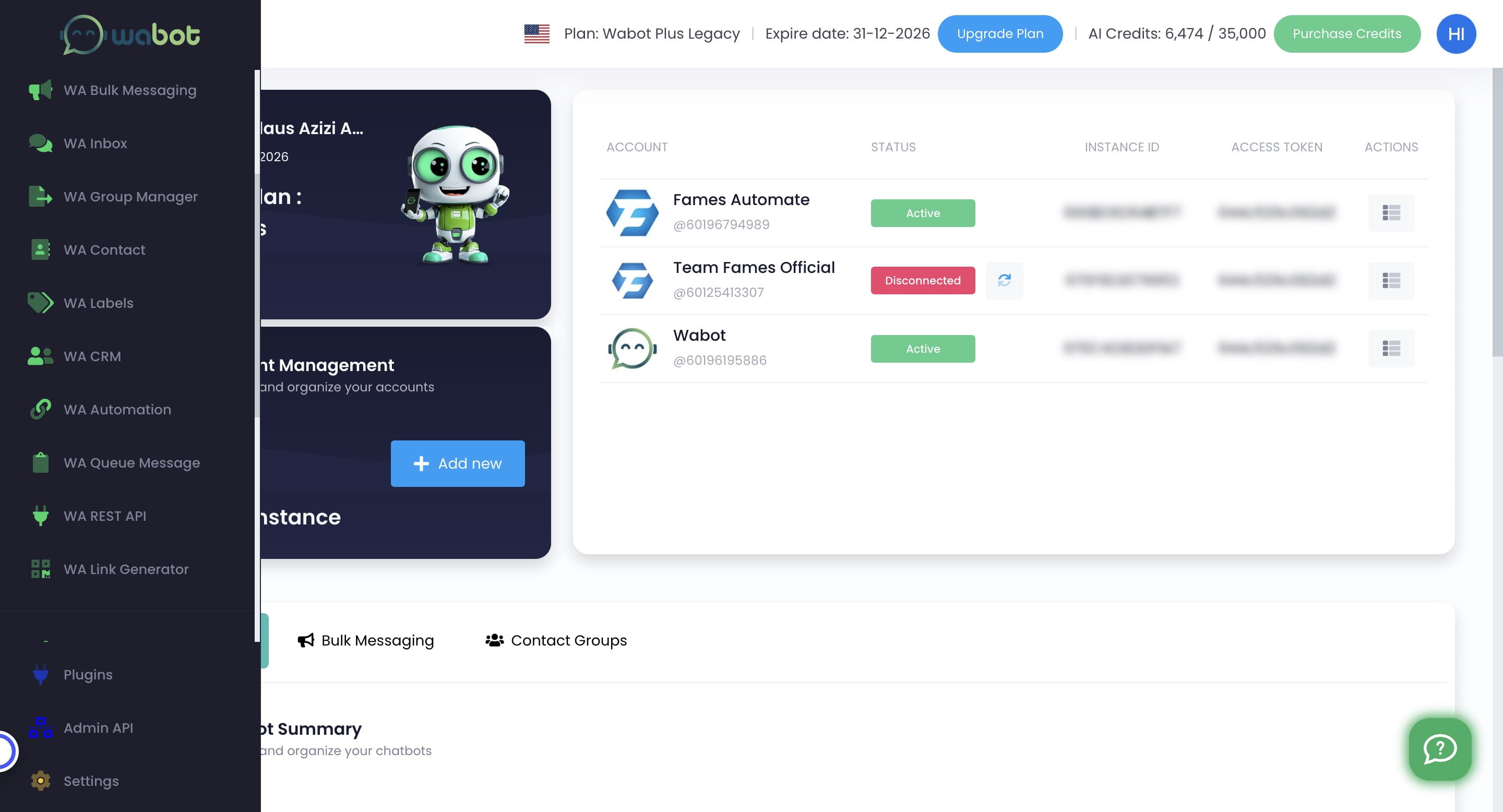 Click on "WA Automation"