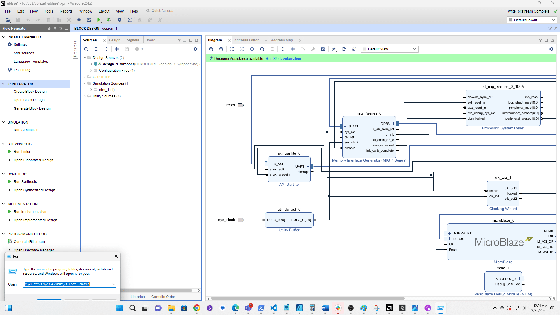 Run the Vitis IDE in Classic mode with the command *c:\xilinx\vitis\2024.2\bin\vitis.bat --classic*