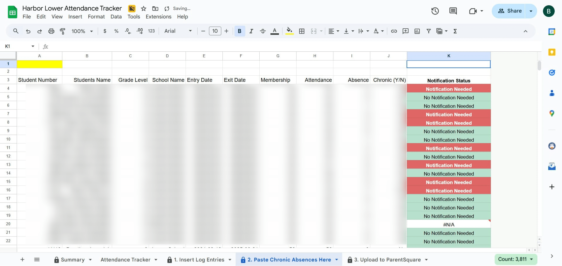 Your report will look similar to this if you pasted correctly