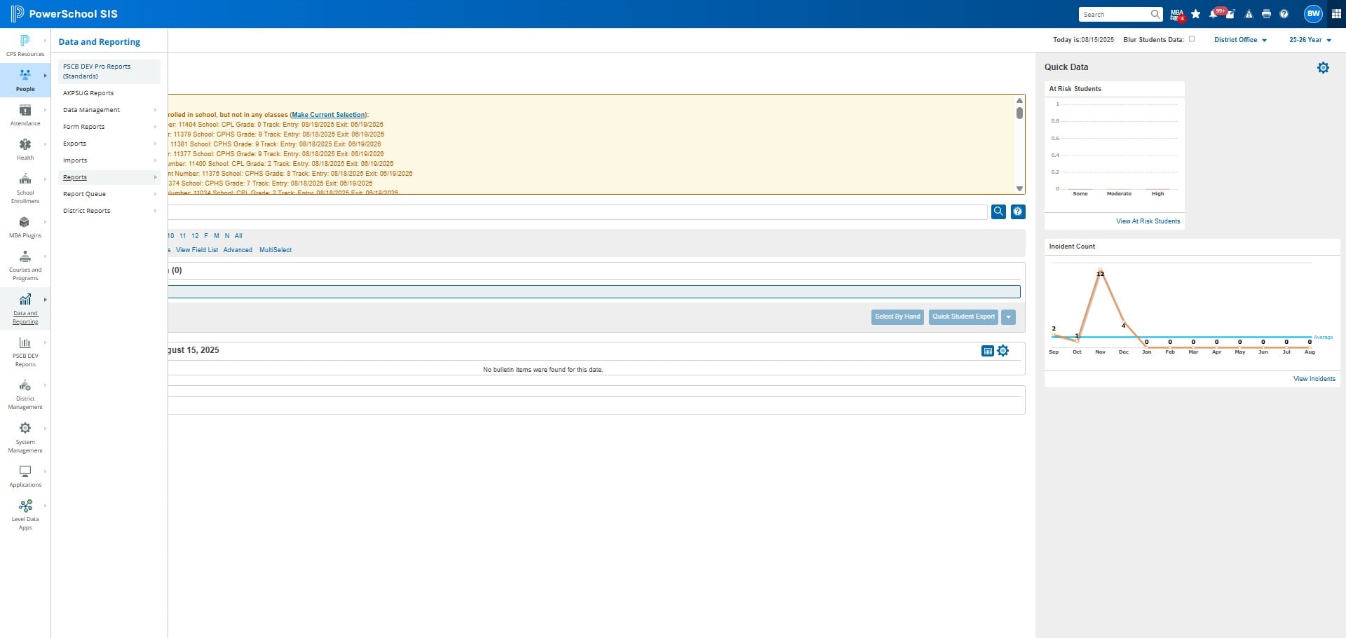 Click on "Reports"