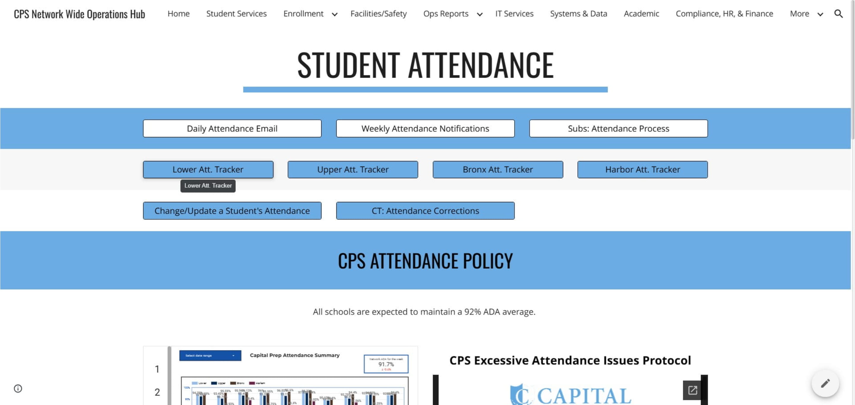 Select your schools' attendance tracker