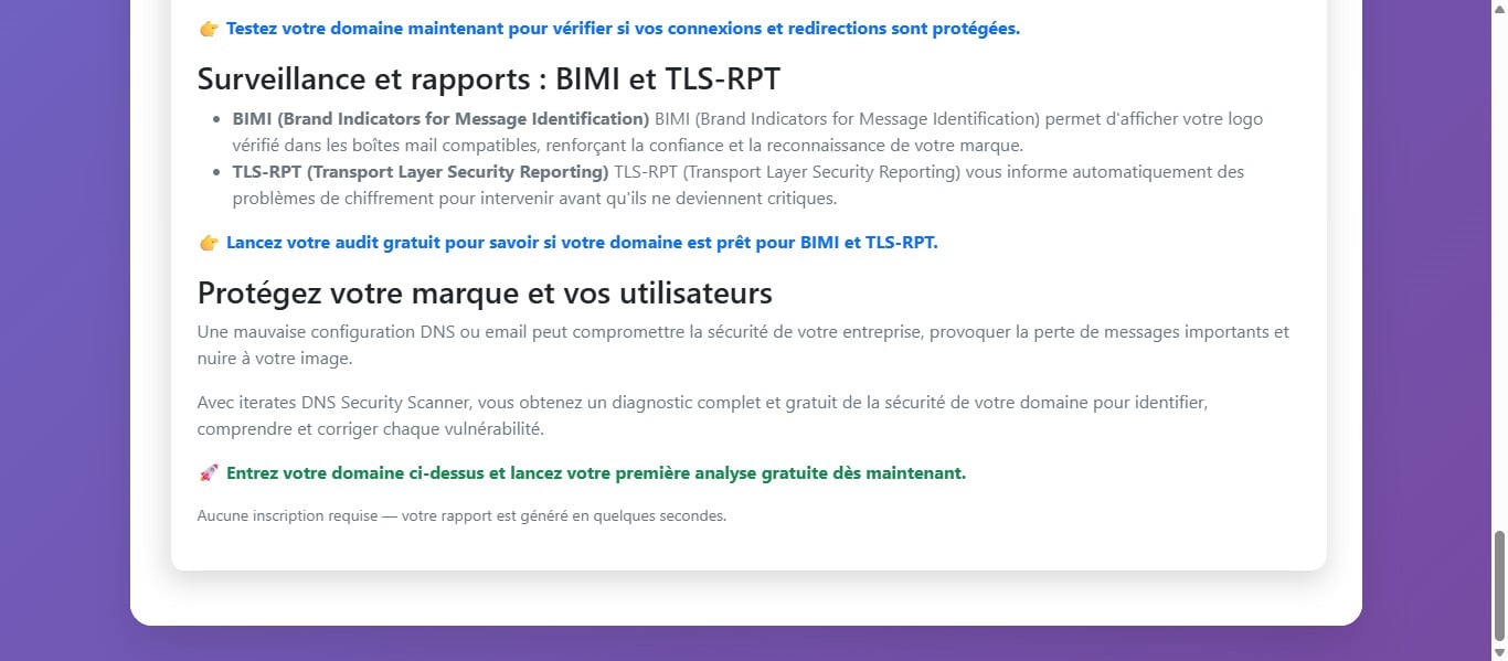 Cette rubrique rappelle l'importance de sécuriser vos systèmes DNS et de messagerie pour protéger votre entreprise et vos clients.