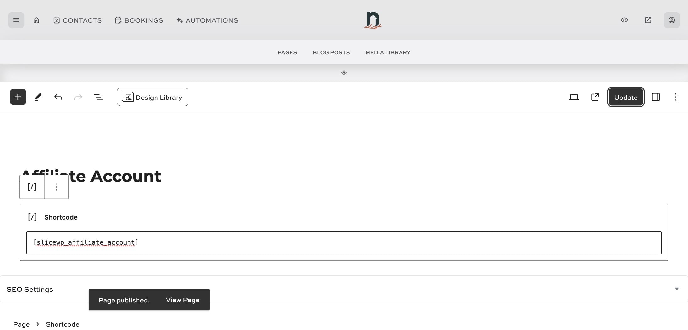 Click 'Publish' and you're done!
