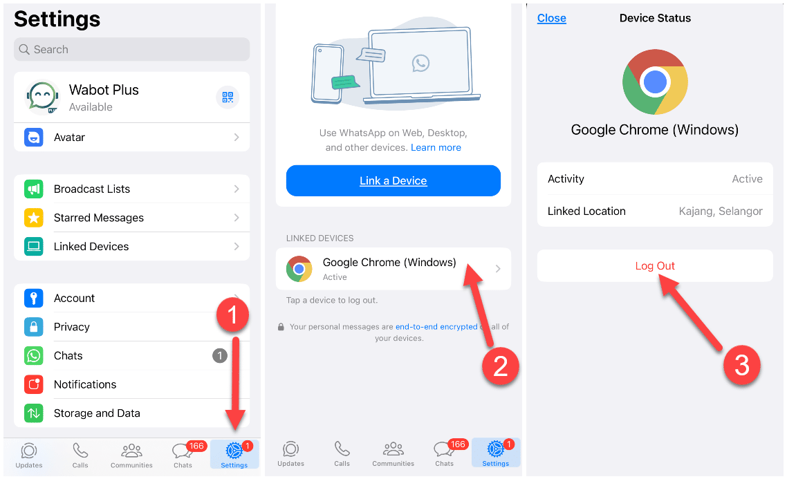 Once you've backed up everything, go ahead and log out all "Linked Devices" on your WhatsApp mobile app. Just follow the steps outlined to complete the process