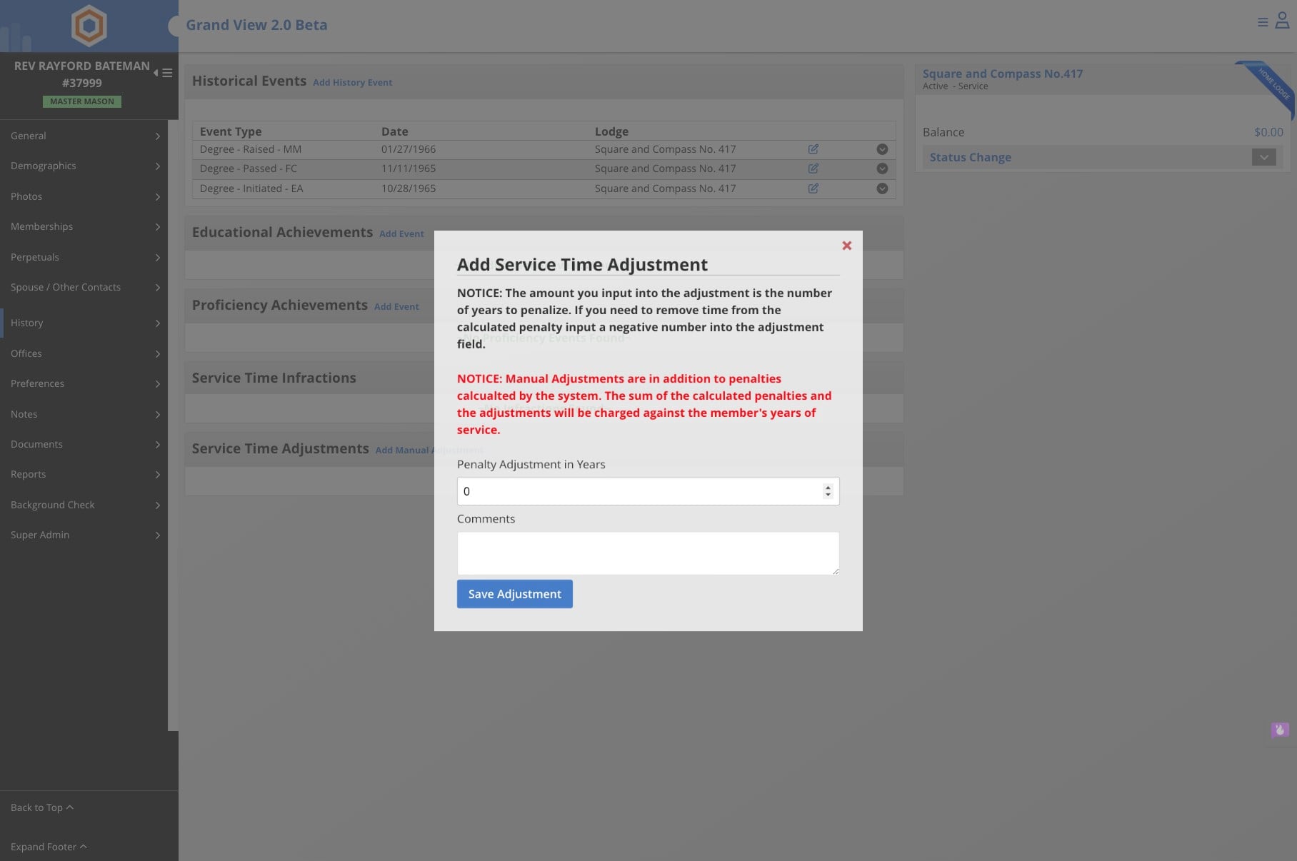 Click here and add the number of years missed. 10 years would be entered as 10