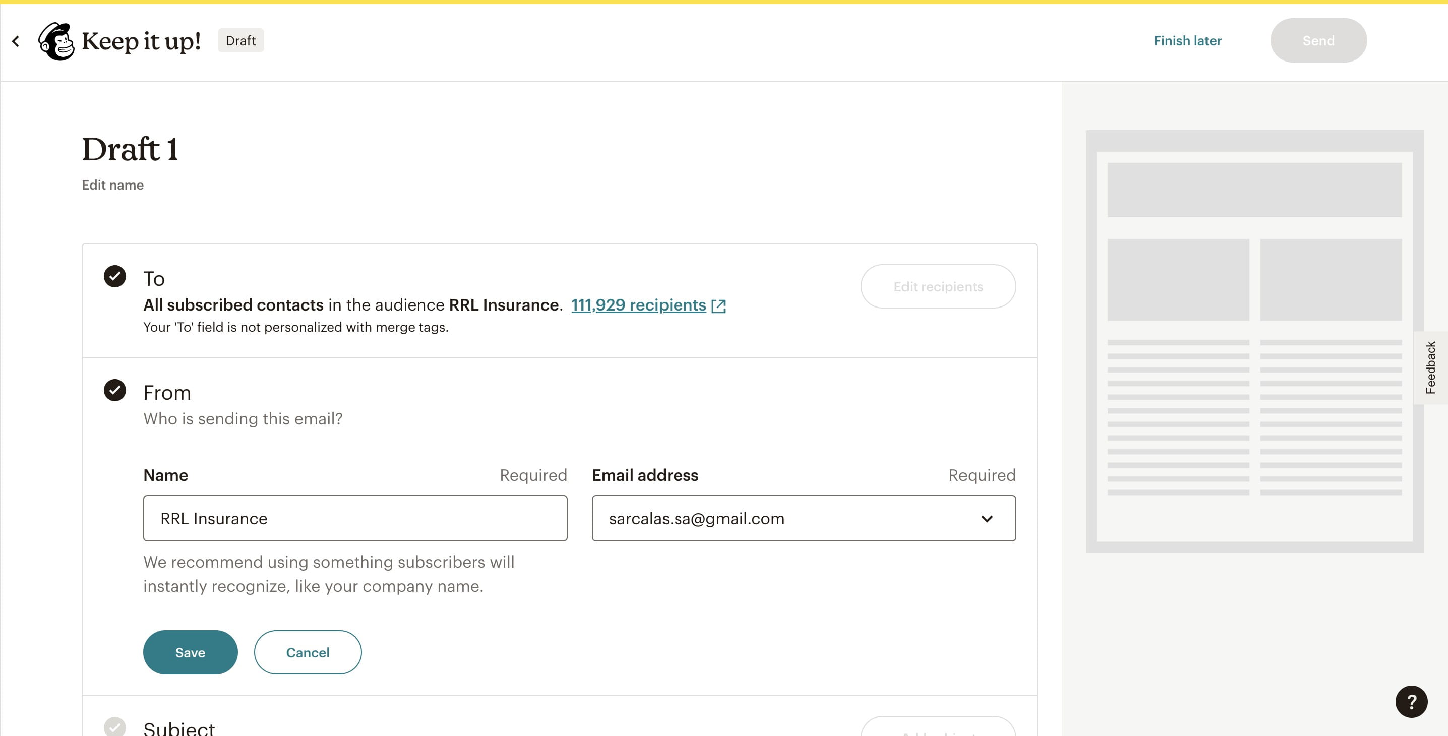 Done. You should see the email in the email address field if successfully verified. 🚀