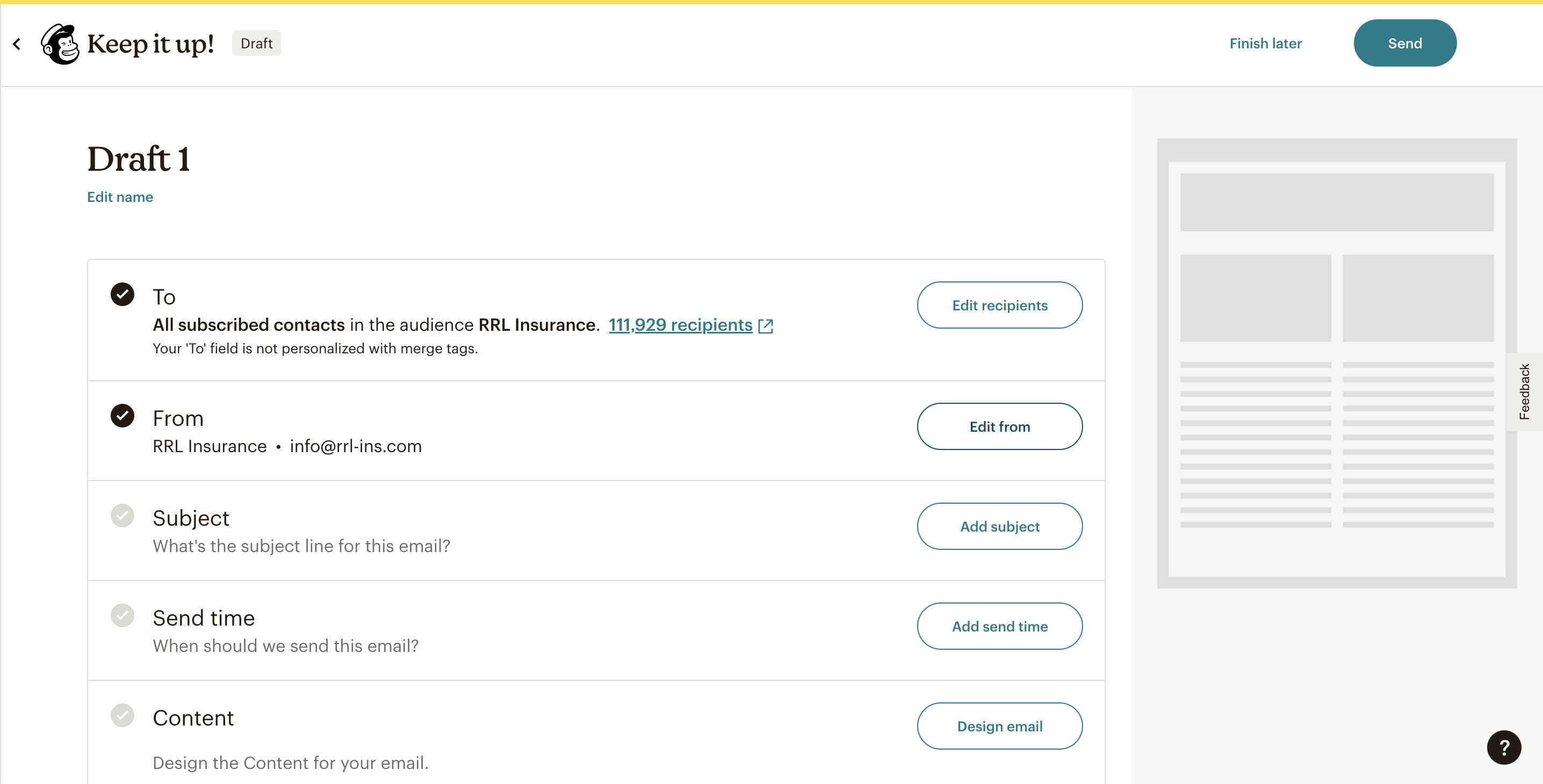Click on "Edit from" in the From field.
