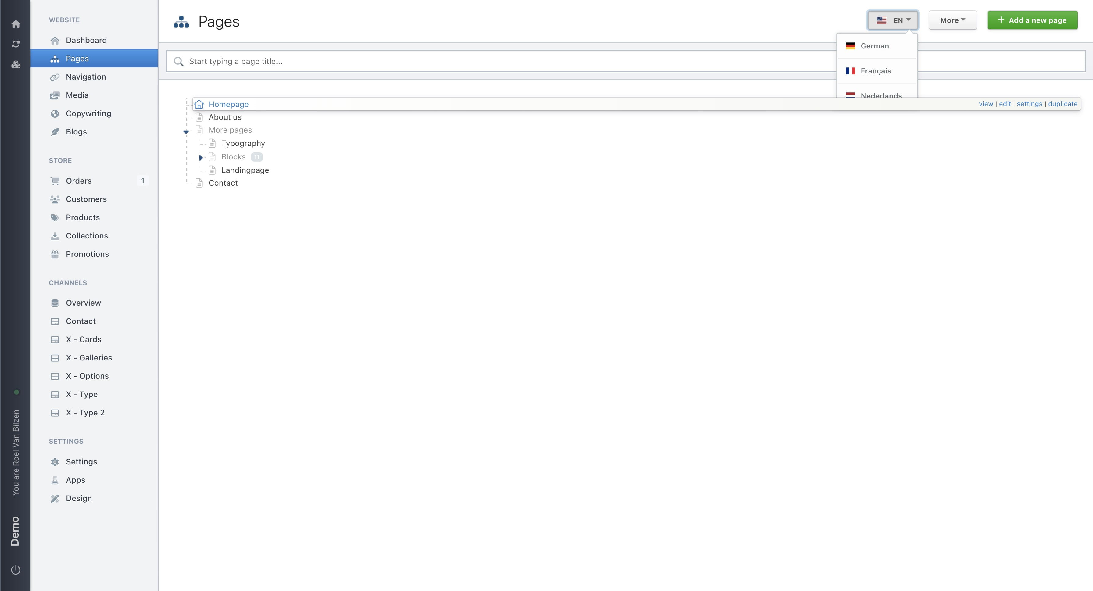 On a specific page
