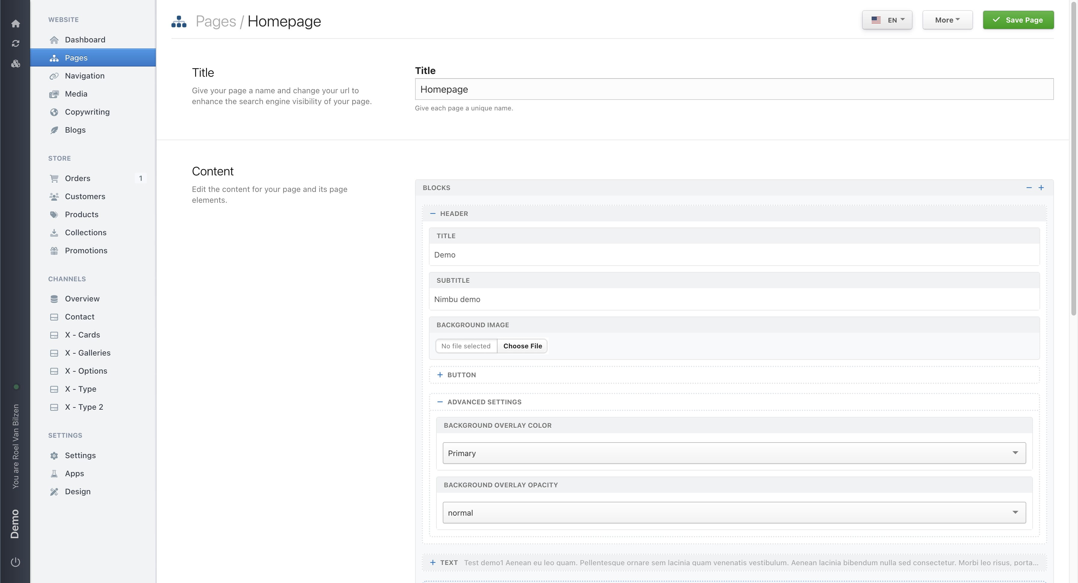 When changing the language on a page it is important to remember to first save any changes before changing the language