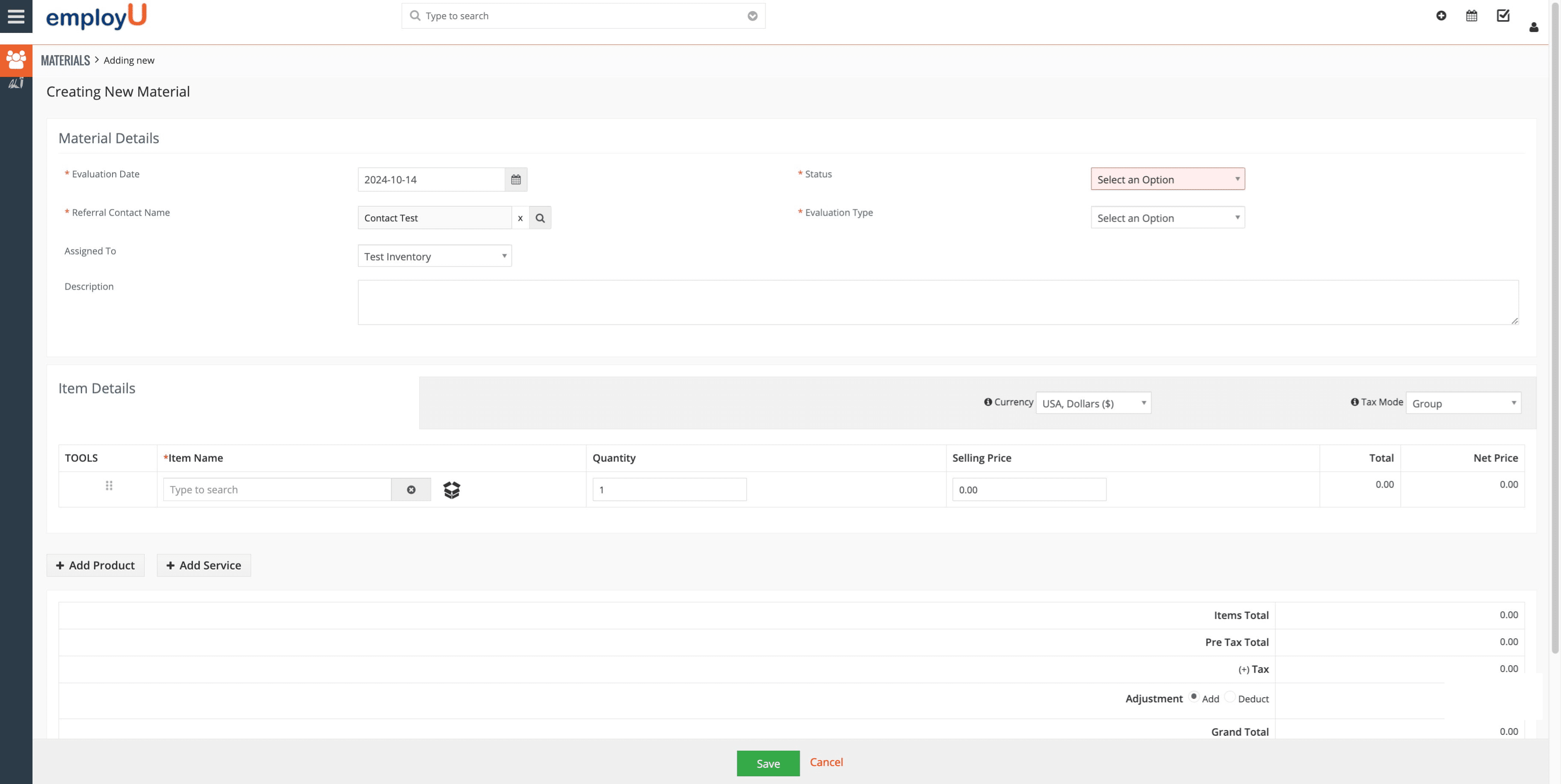 Navigate to the status.