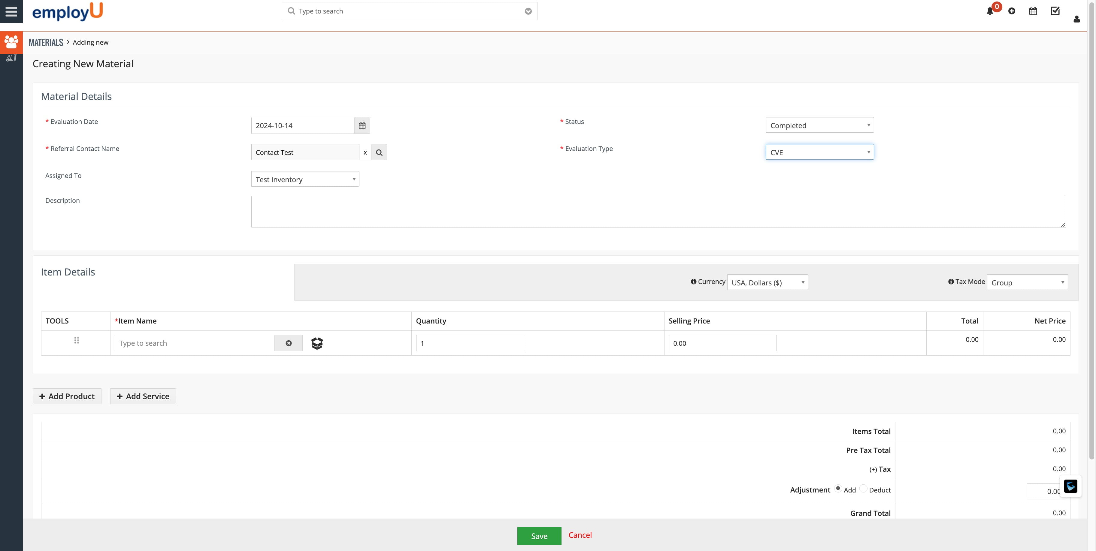 Let's begin adding some tests.