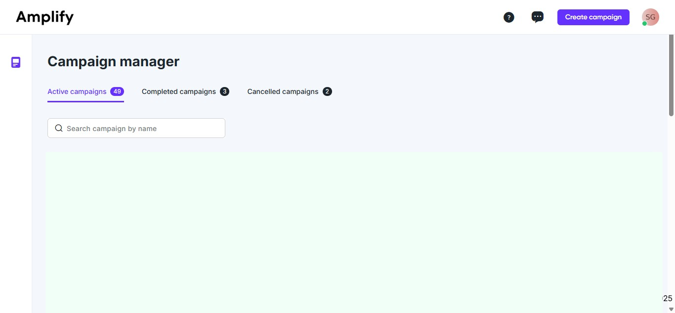 Click on "Create campaign"