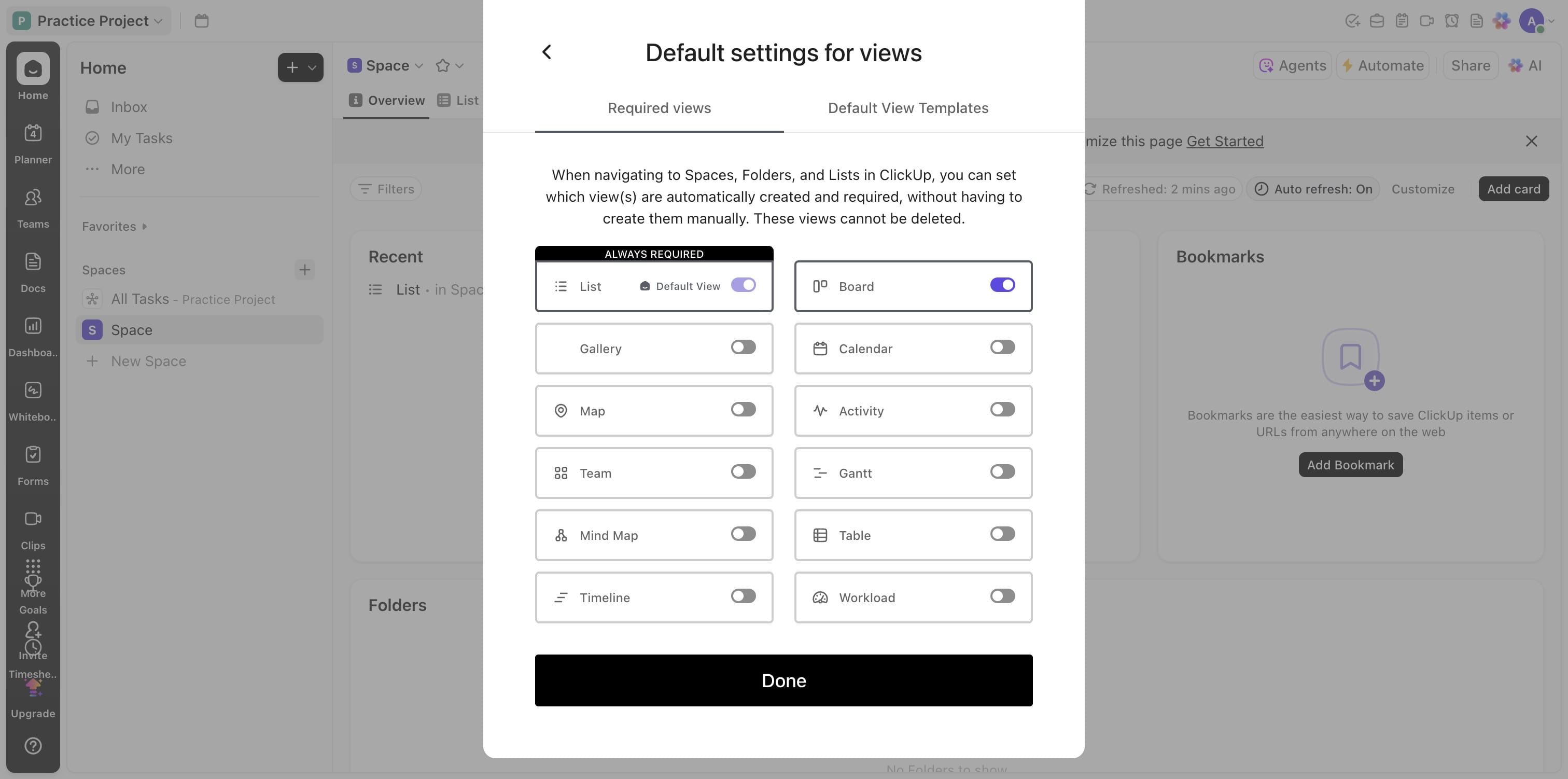 Choose as many views as you like
