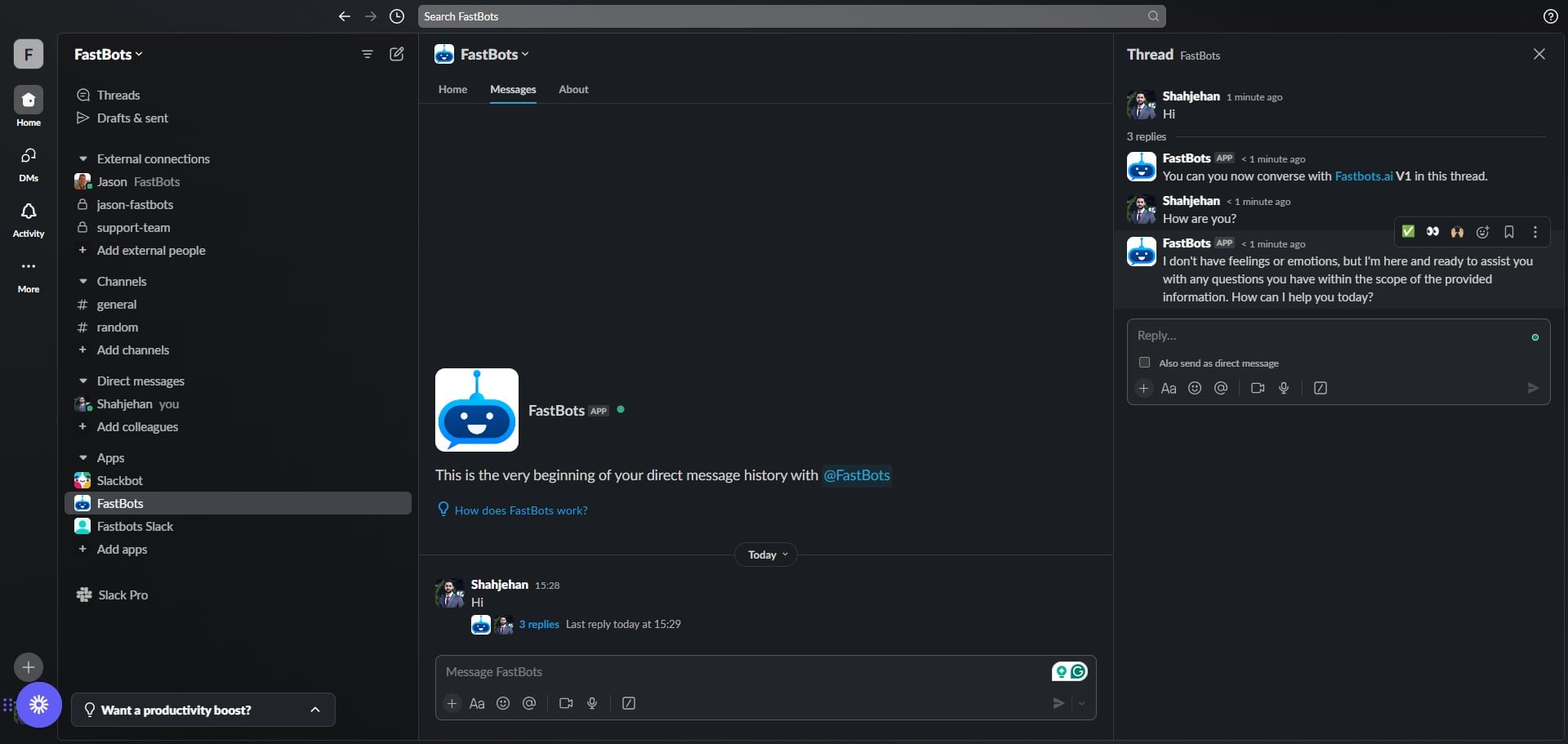 The emoji will be removed automatically once the chatbot provides the answer. 