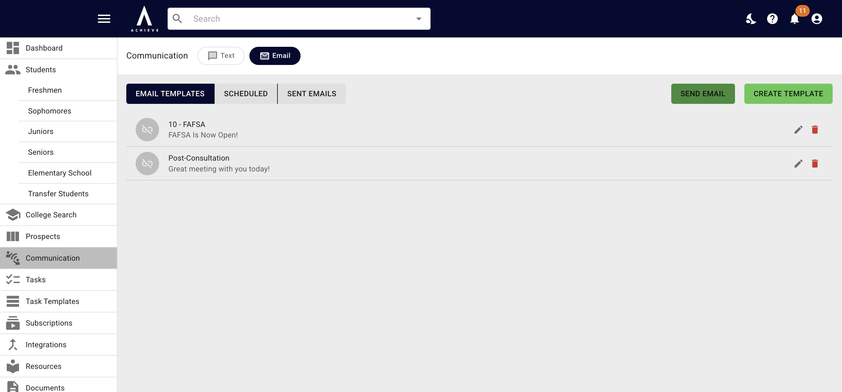 Click on **Send Email.**