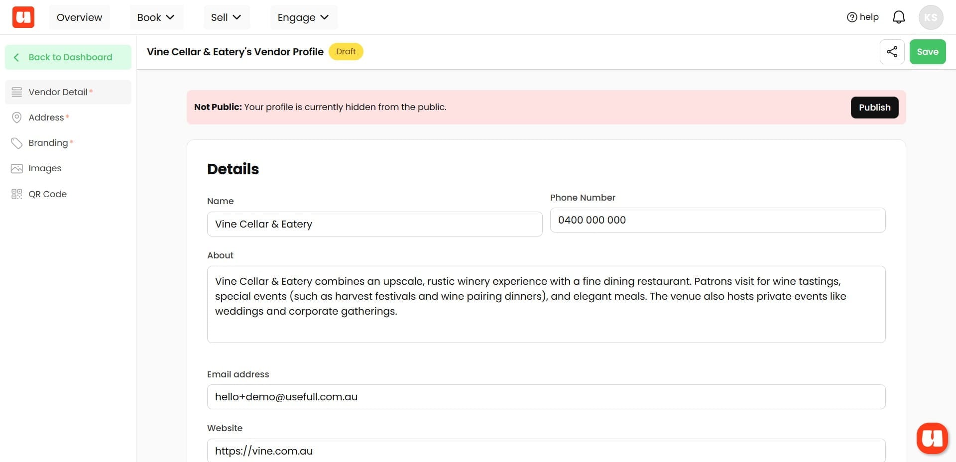 As you can see, this profile is not yet visible to the public. 