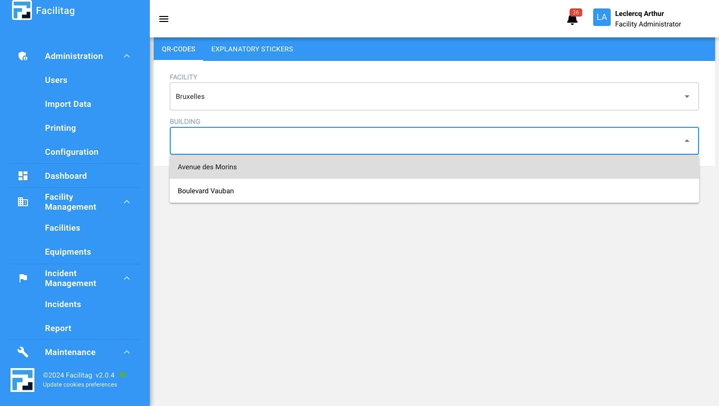 Select your "Building"