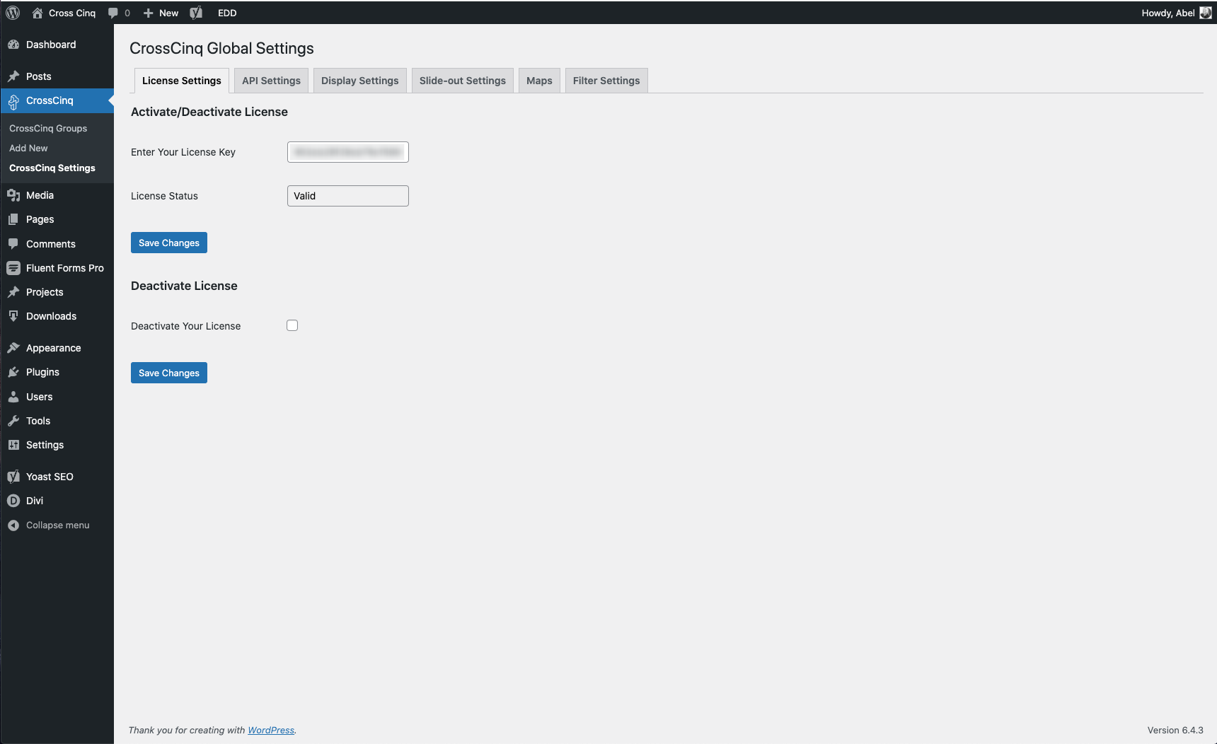 Click on the "API Settings" tab