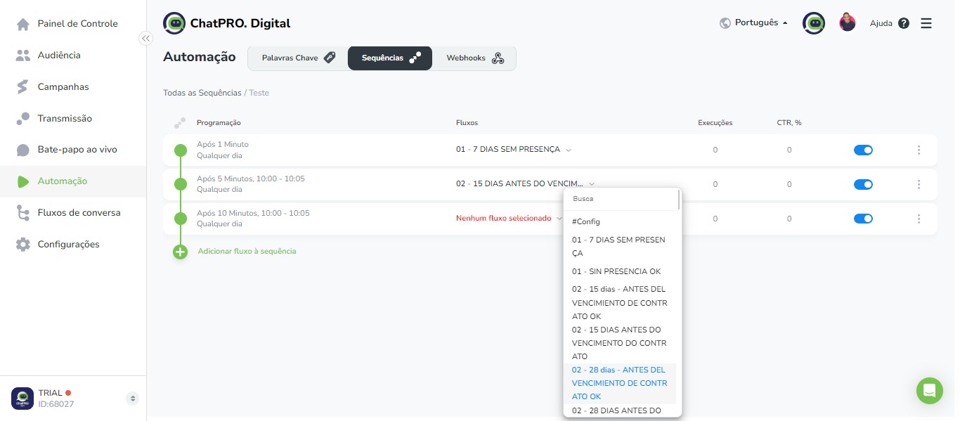 Click on "02 - 28 dias - ANTES DEL VENCIMIENTO DE CONTRATO O"