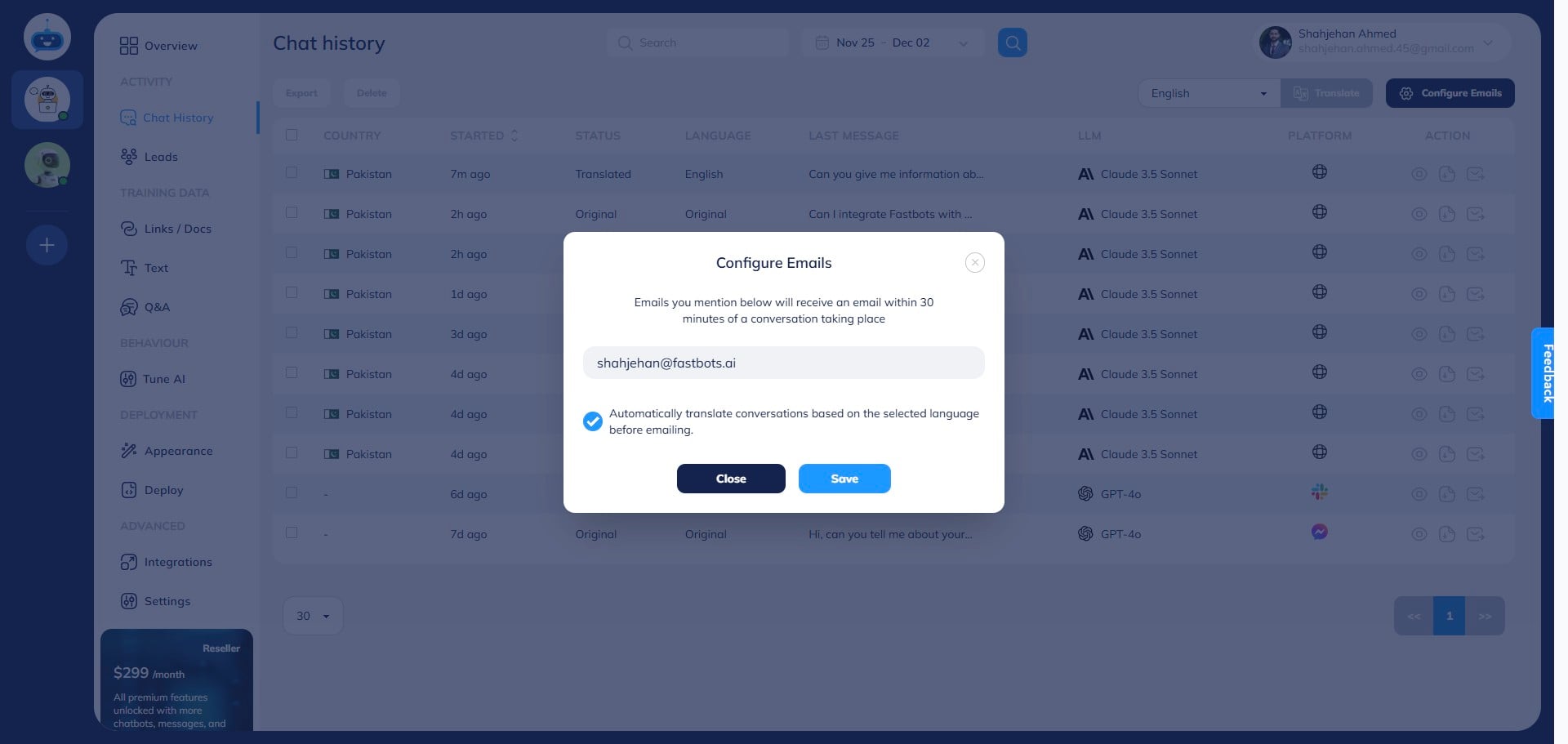 Add your email and select this option.