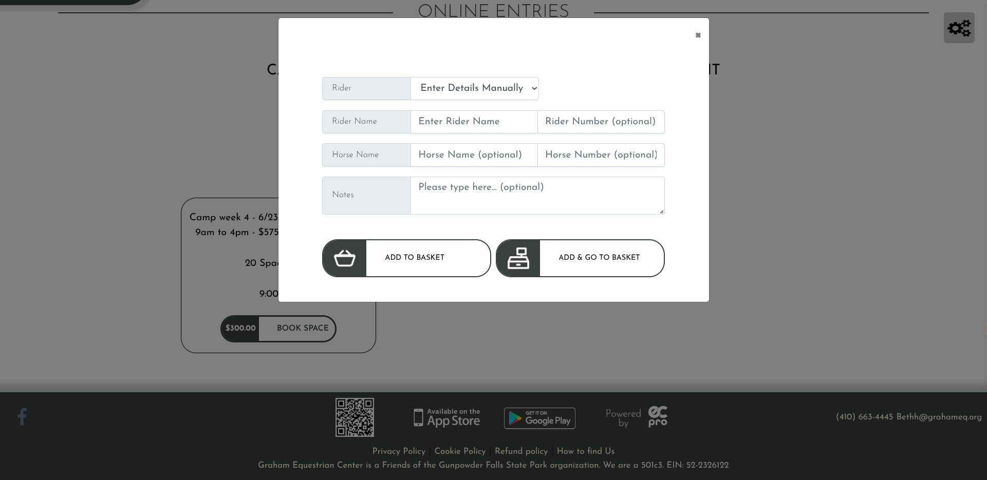 Enter the rider name ONLY