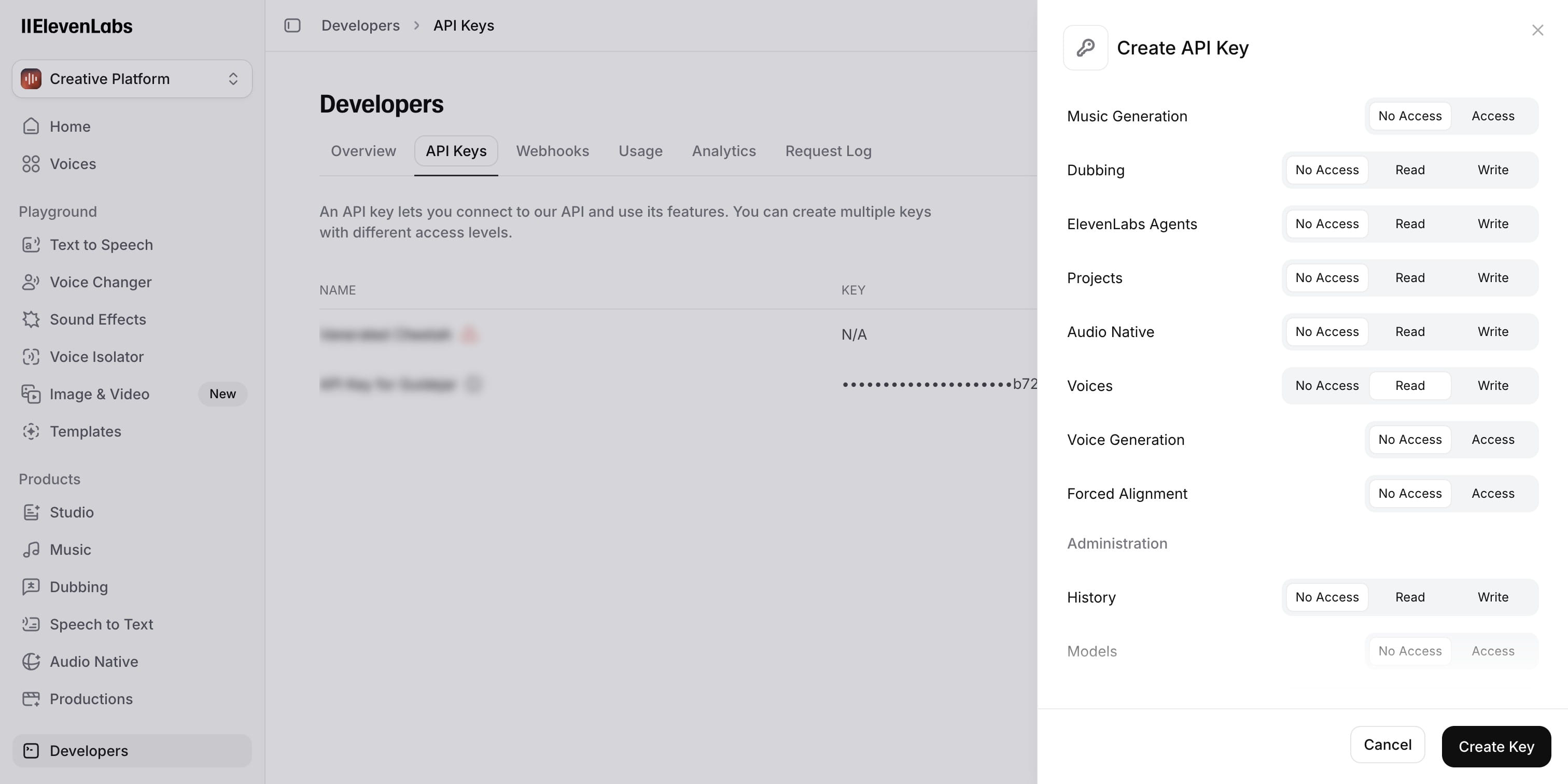 Enable *Read* access for "**Voices**"