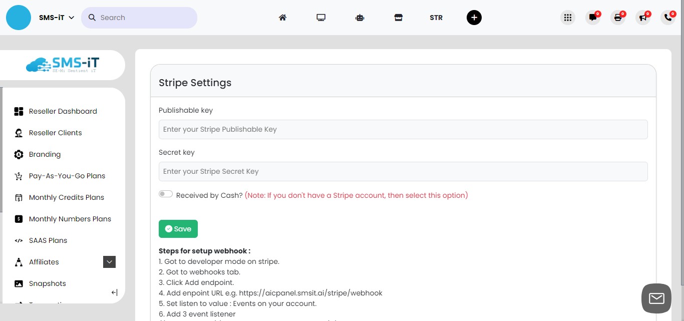 We will now proceed with the Stripe setup process. This involves configuring your API keys and webhooks to enable secure payment processing.