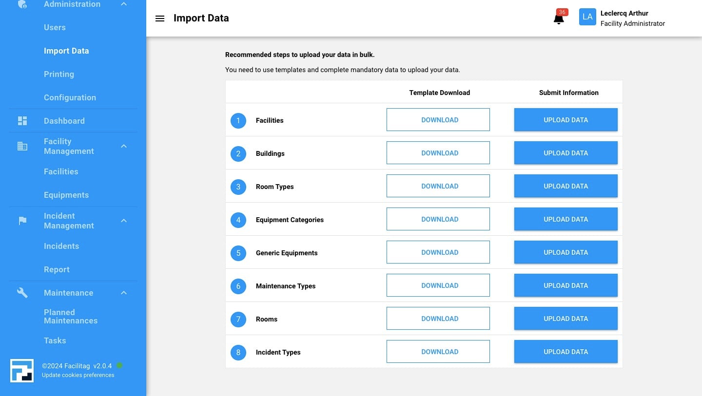 Upload your excel file